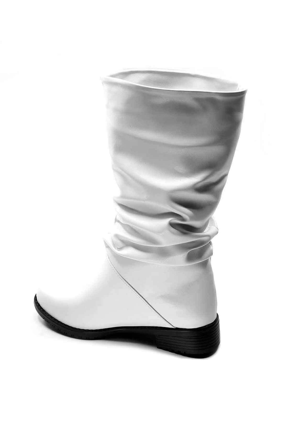 Bayan Çizme - D3010 BEYAZ CİLT