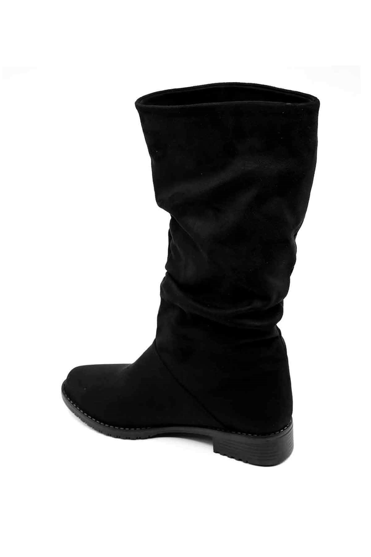 Bayan Çizme - D3010 SİYAH SÜET