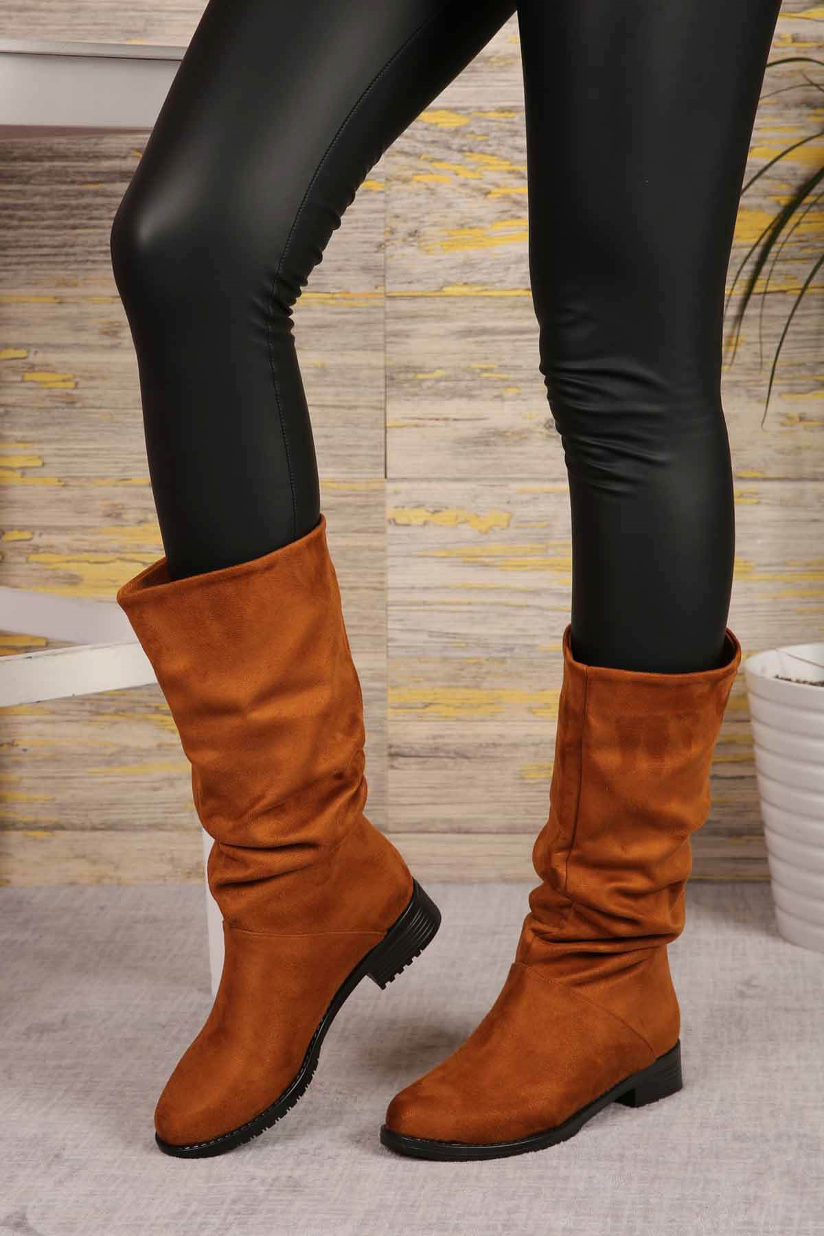 Bayan Çizme - D3010 TABA SÜET