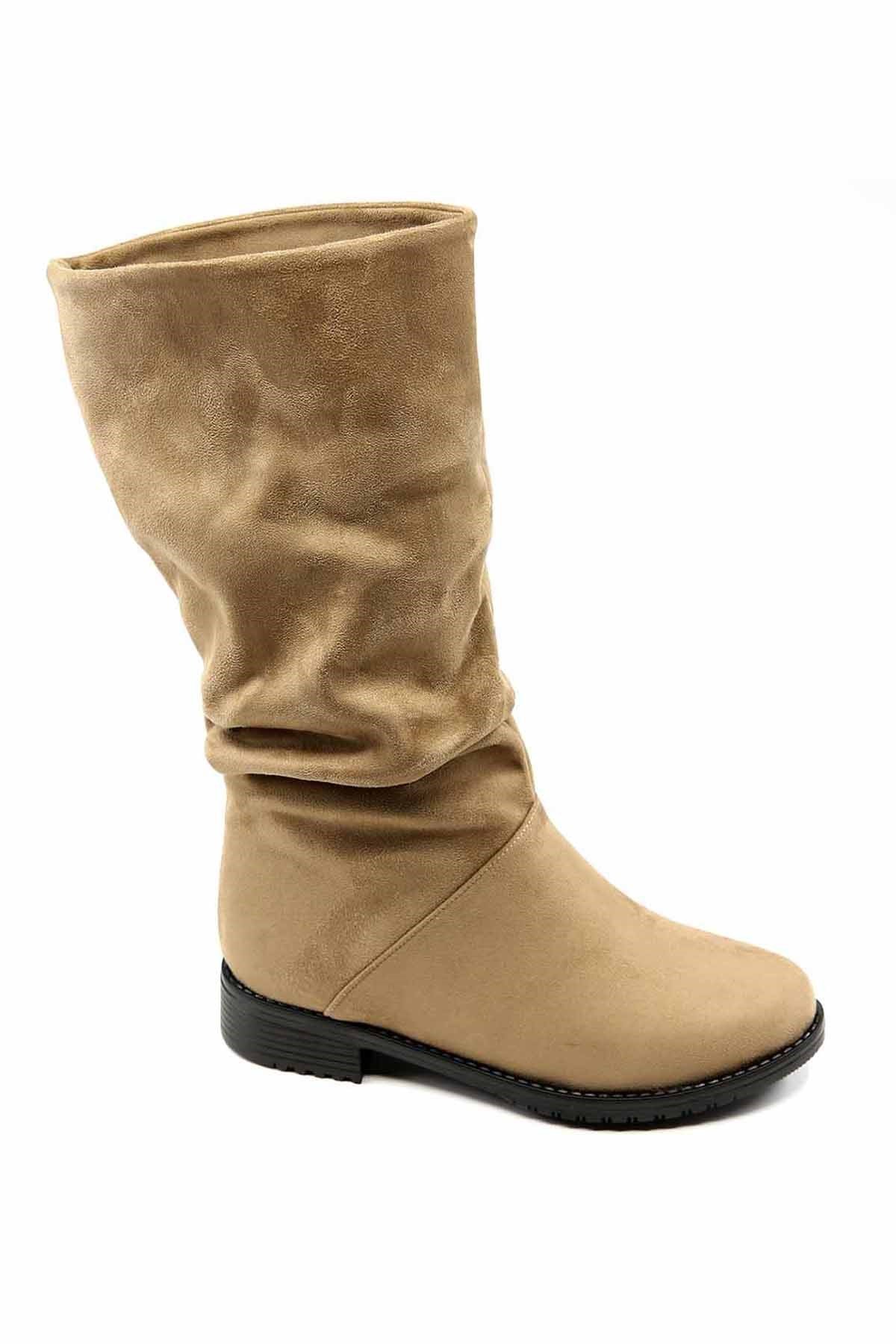 Bayan Çizme - D3010 VİZON SÜET