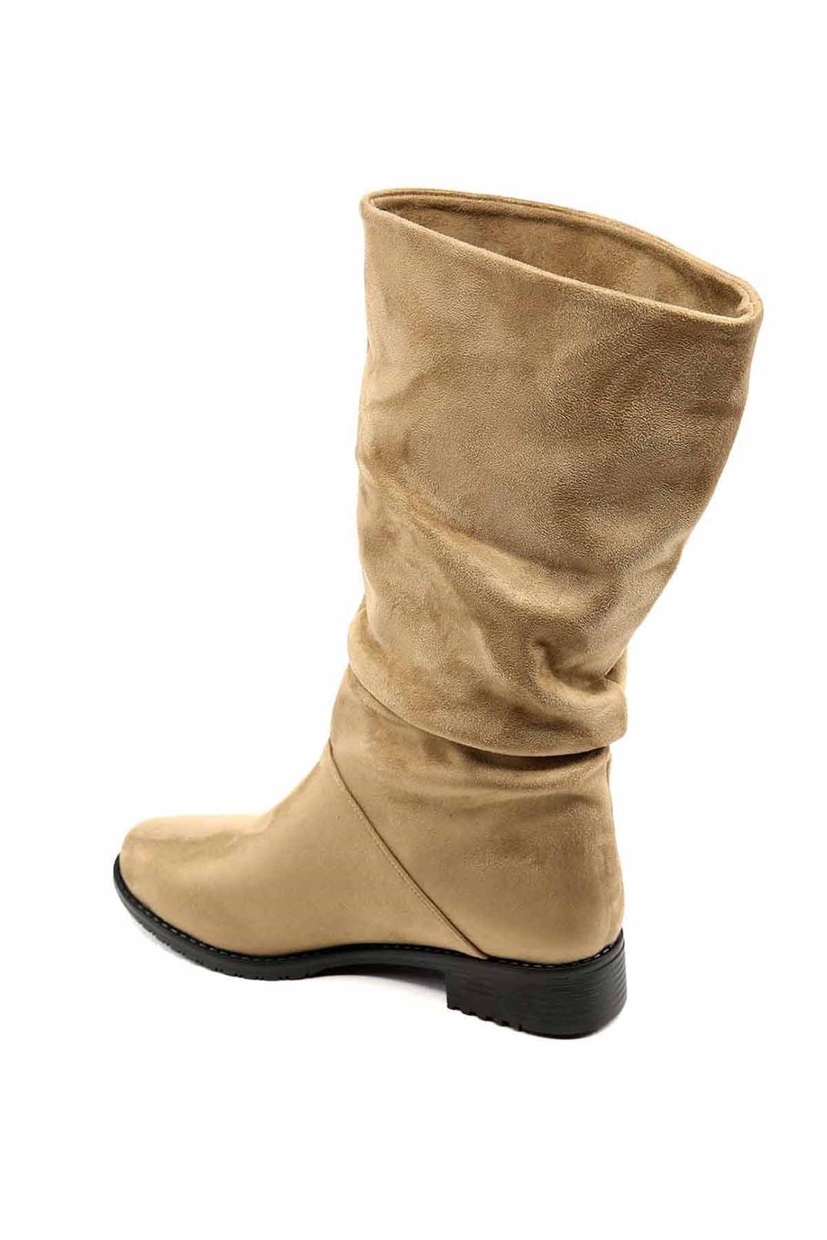 Bayan Çizme - D3010 VİZON SÜET