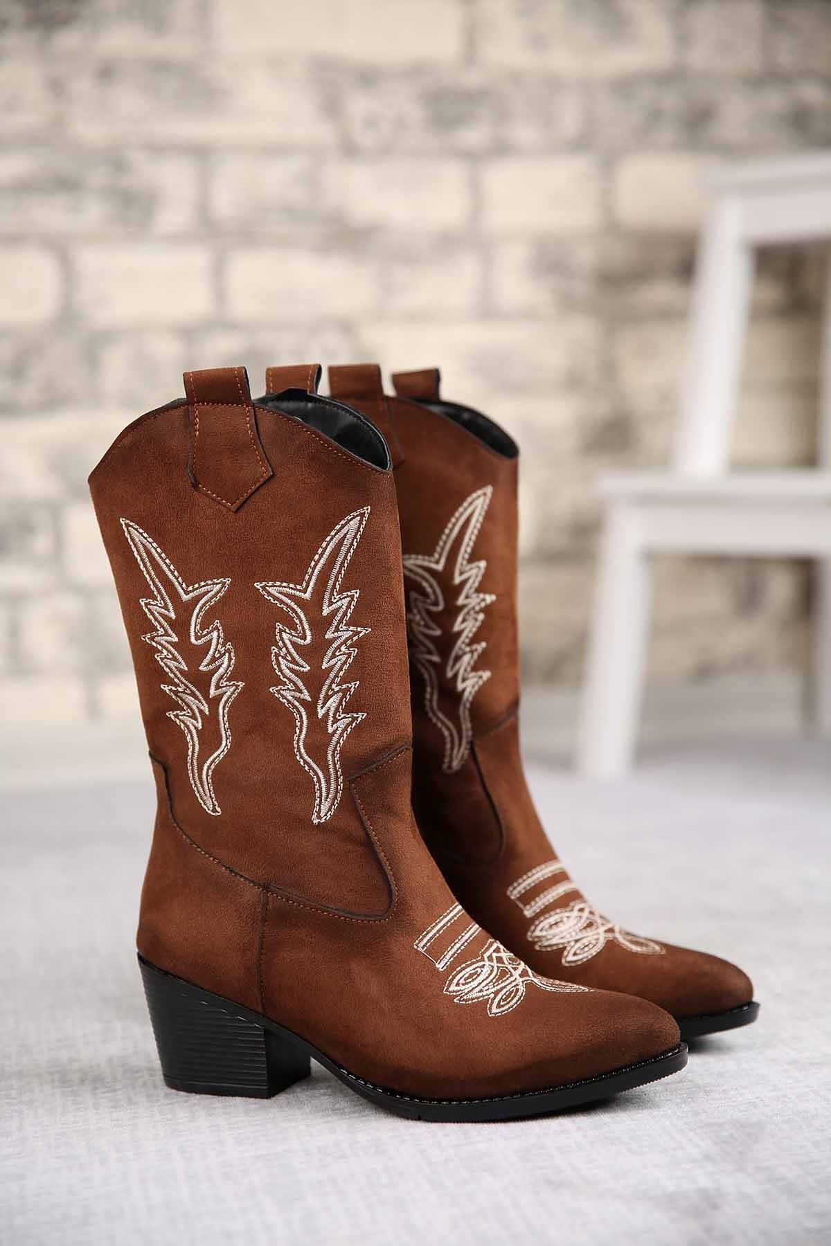 Bayan Çizme - S791 TABA SÜET