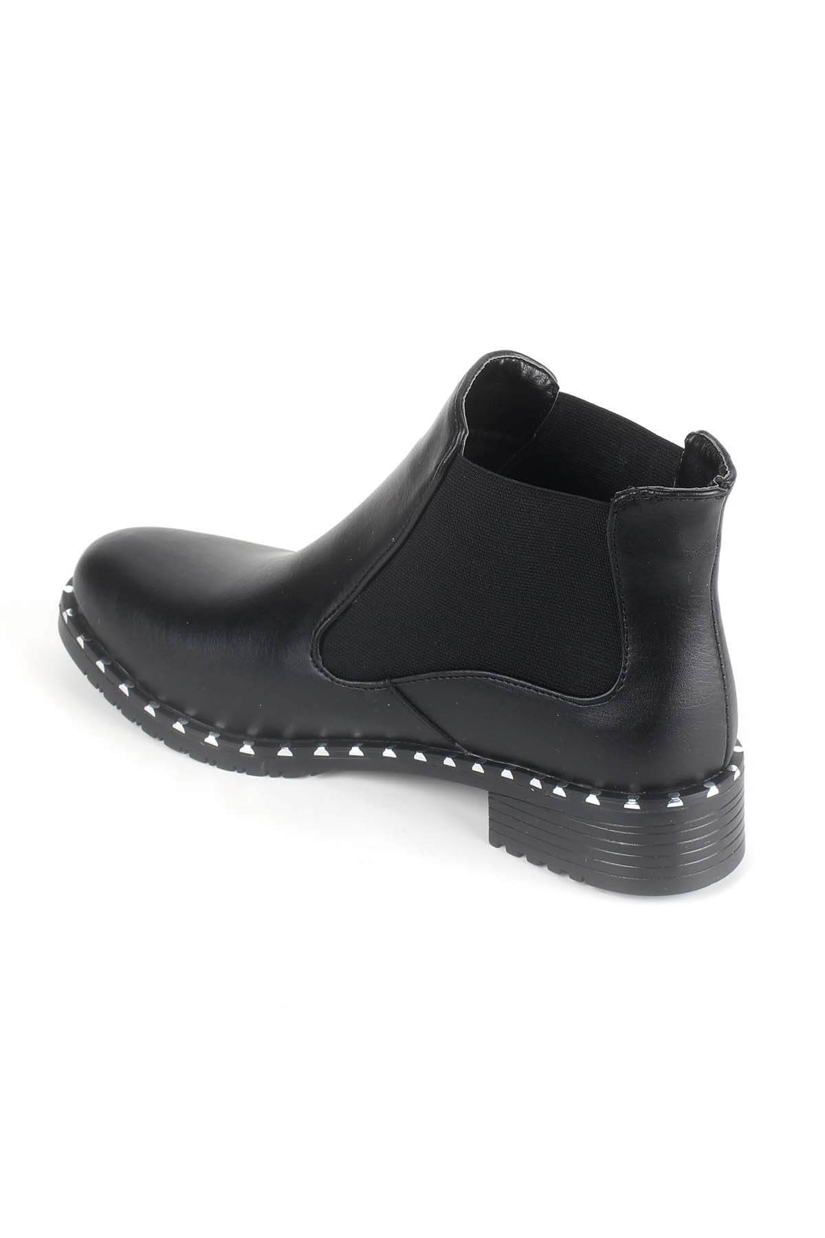 Bayan Lastikli Bot - 425 SİYAH CİLT