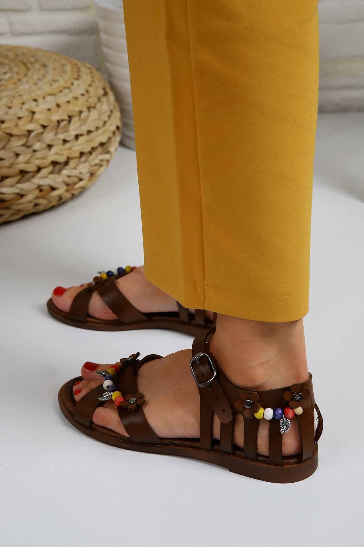 Bayan Sandalet  - Ş195 TABA