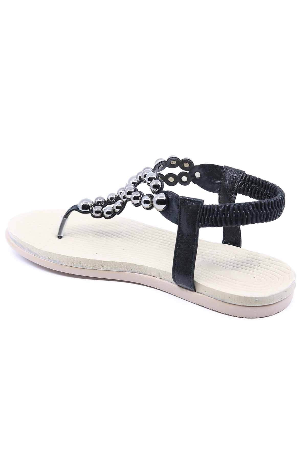Bayan Sandalet - 4409 SİYAH SİM
