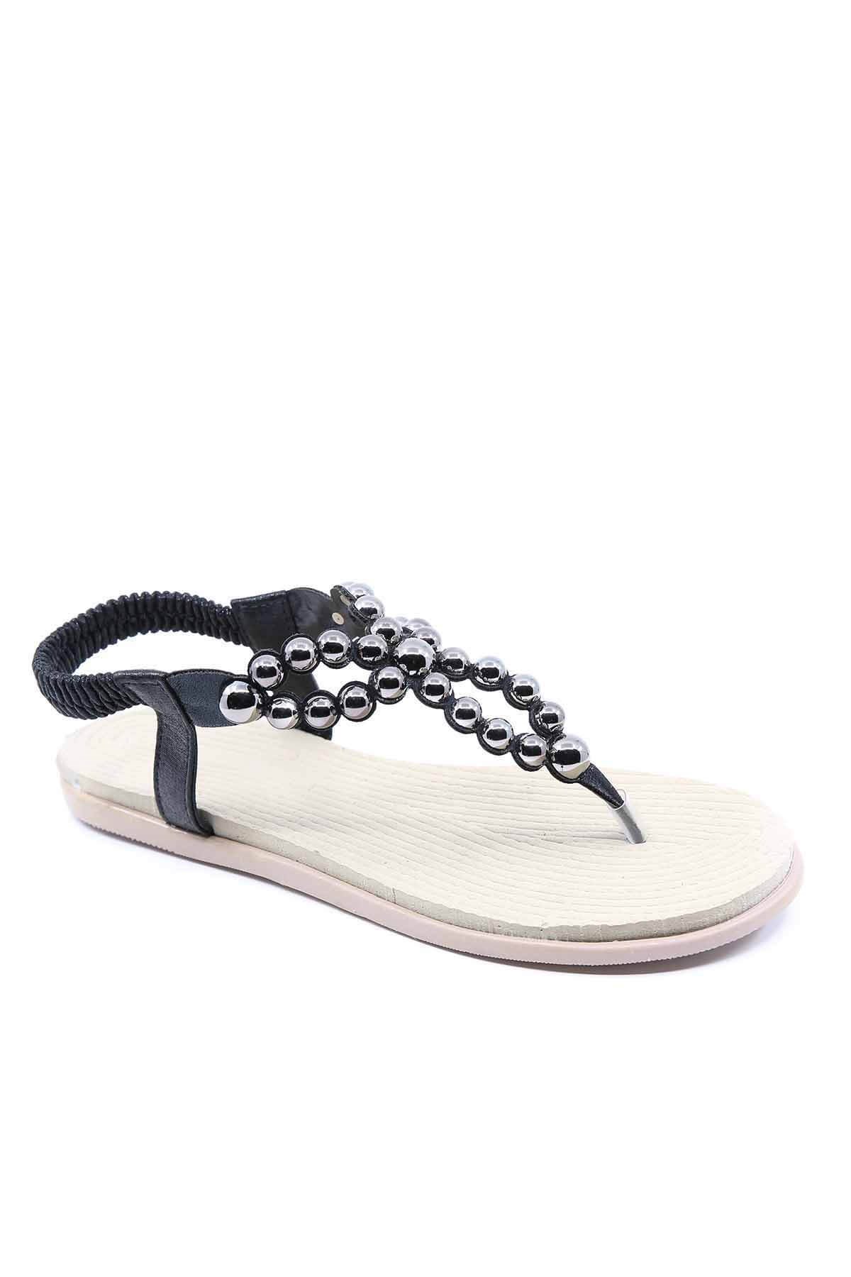 Bayan Sandalet - 4409 SİYAH SİM