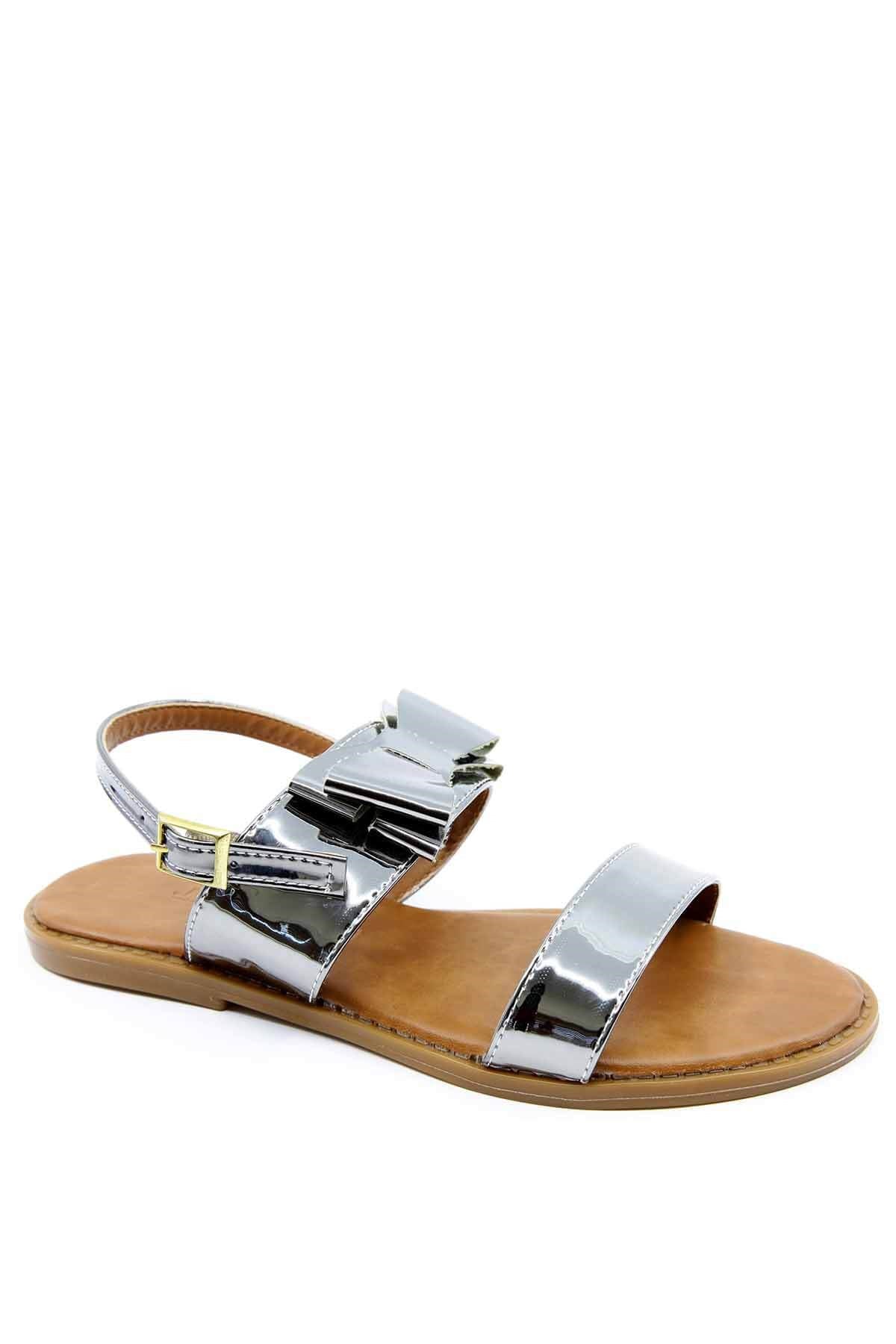 Bayan Sandalet - N045 PLATİN AYNA