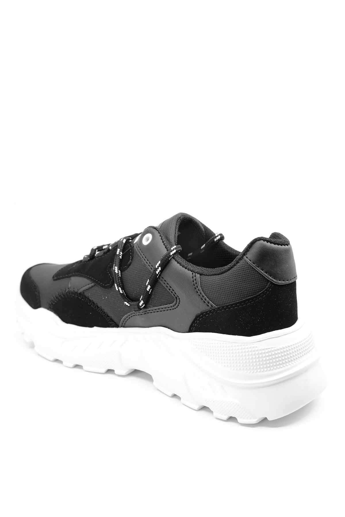 Bayan Spor Ayakkabı  - R375 SİYAH BEYAZ