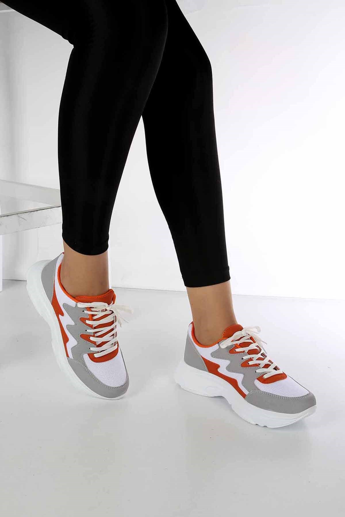 Bayan Spor Ayakkabı - 0108 ORANJ BUZ