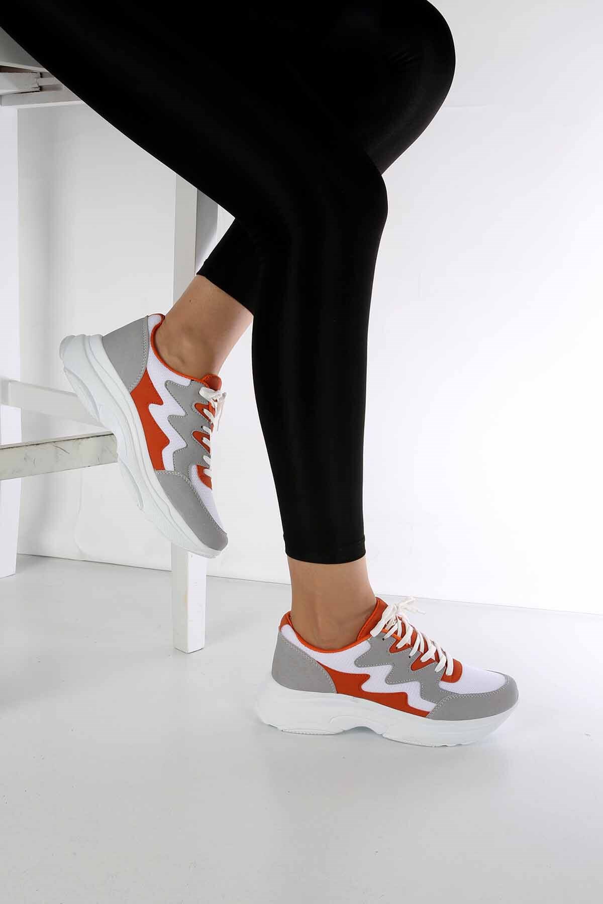 Bayan Spor Ayakkabı - 0108 ORANJ BUZ