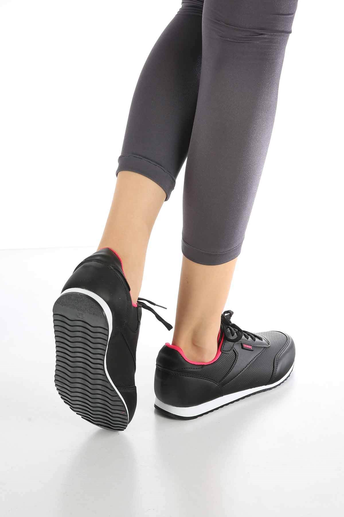 Bayan Spor Ayakkabı - 3038-111 SİYAH FUJE