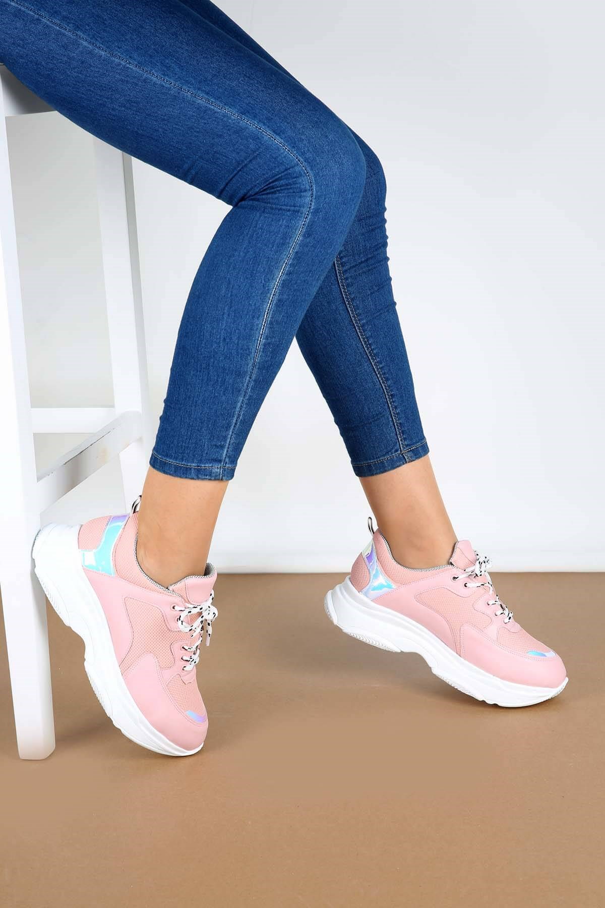 Bayan Spor Ayakkabı - 3753 PUDRA
