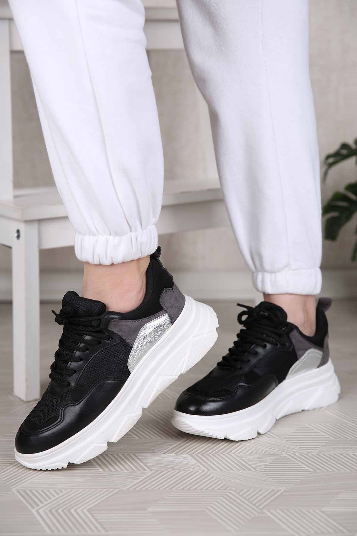 Bayan Spor Ayakkabı  - M3419-92556 SİYAH
