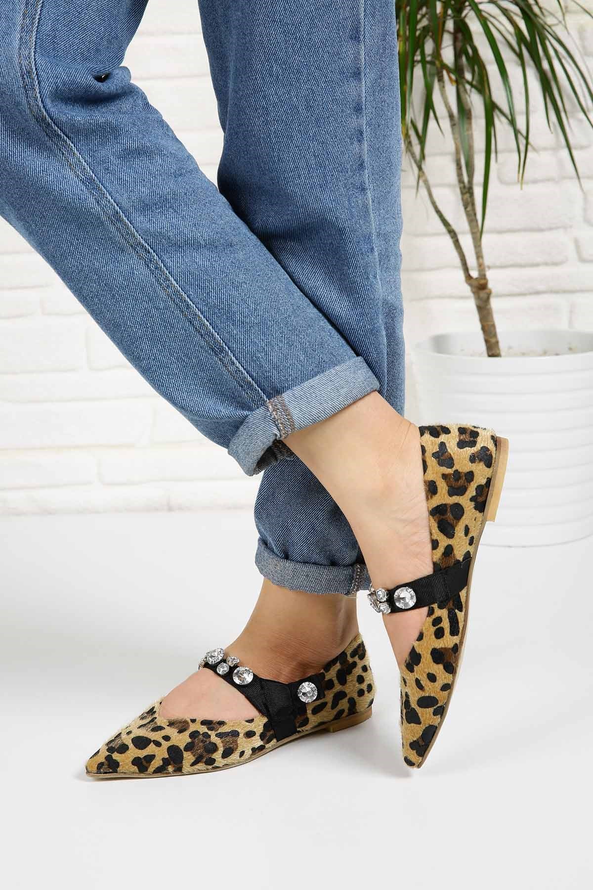 Bayan Taşlı Babet - 3059 LEOPAR