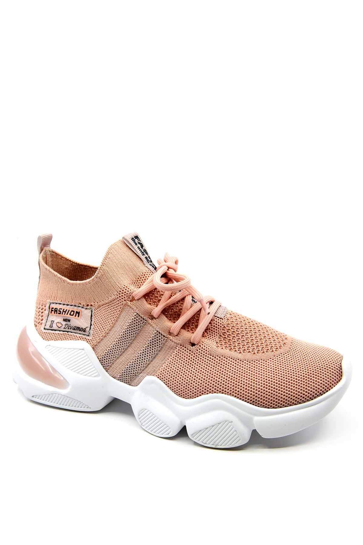 Bayan Triko Spor Ayakkabı - 6911 PEMBE