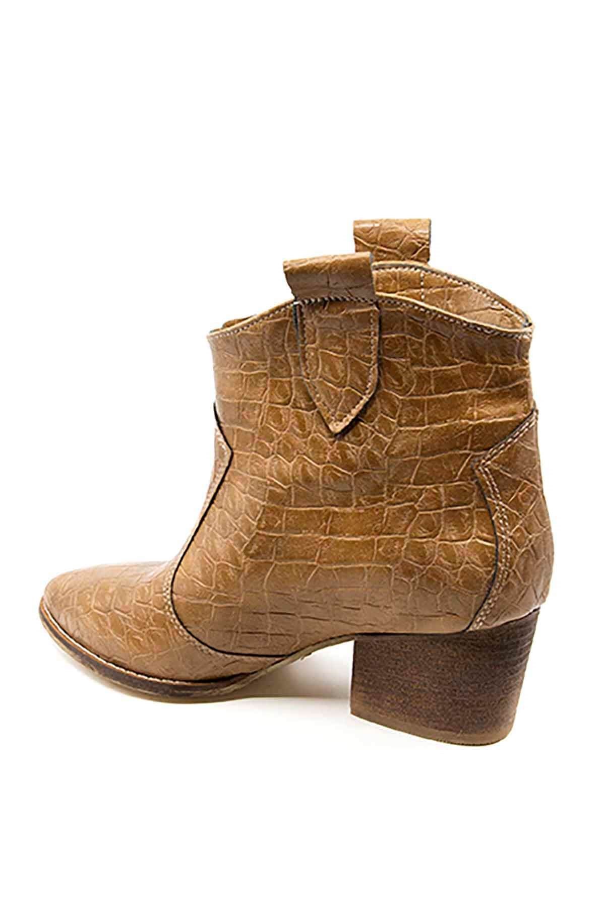 Bayan Western Bot - 1906K VİZON KROKO