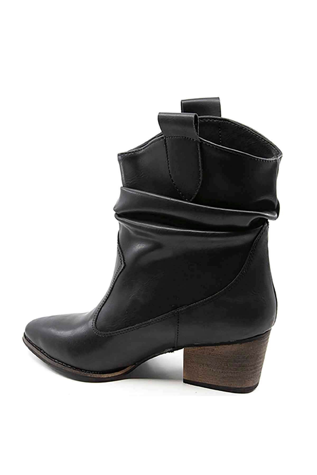 Bayan Western Bot - 1909 SİYAH CİLT