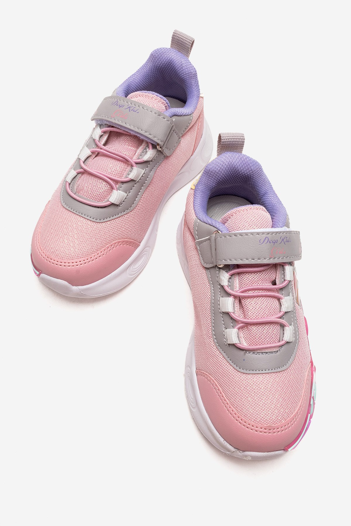 Cırtlı Kalpli Taban Anorak Çocuk Spor Ayakkabı 26-30 PEMBE LİLA