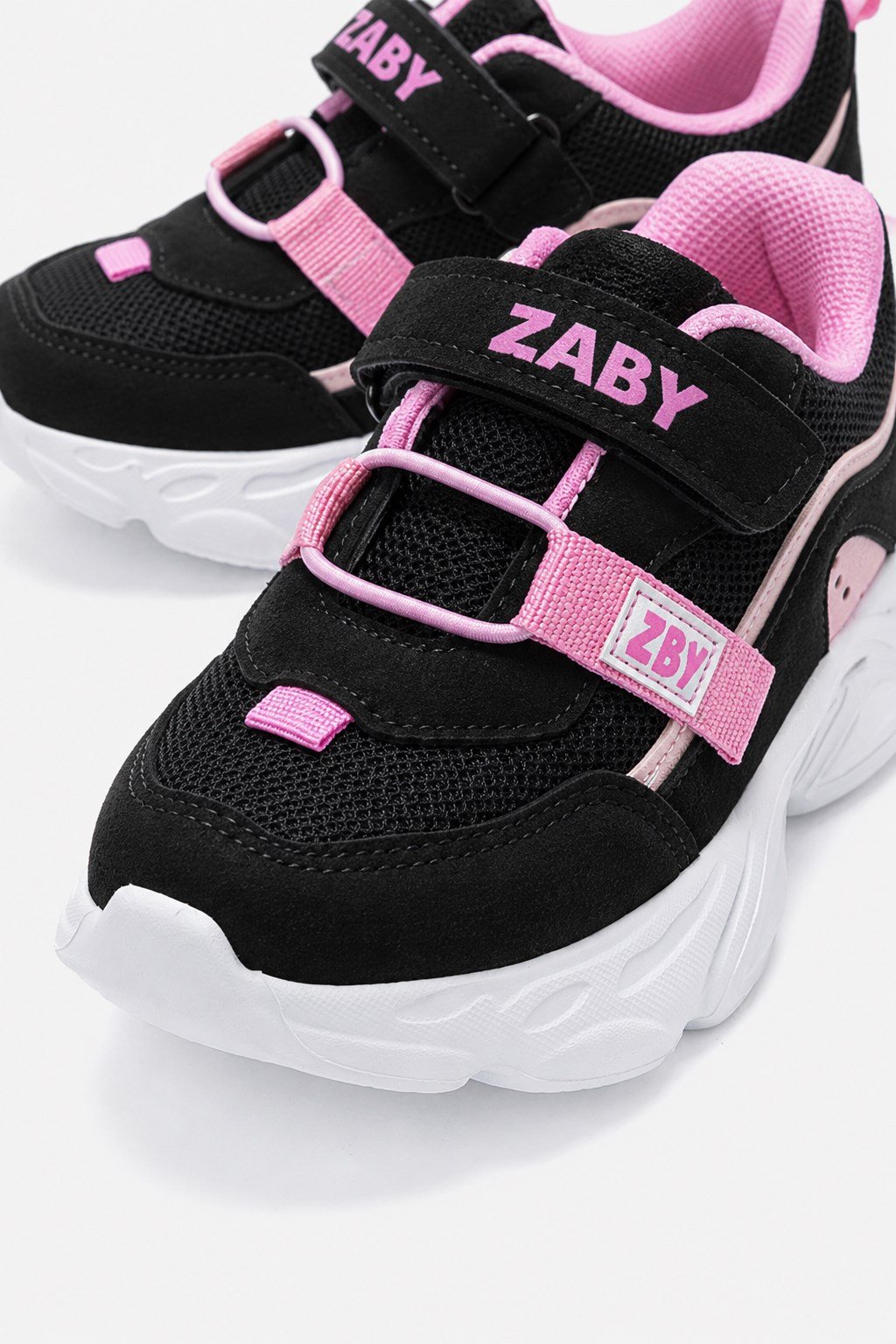 Cırtlı Lastikli Anorak Çocuk Spor Ayakkabı 26-30 SİYAH PEMBE