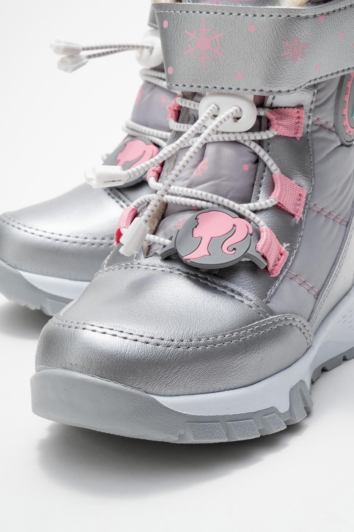 Çocuk Bağlı Cırtlı Spor Ayakkabı 30-35 BUZ PEMBE