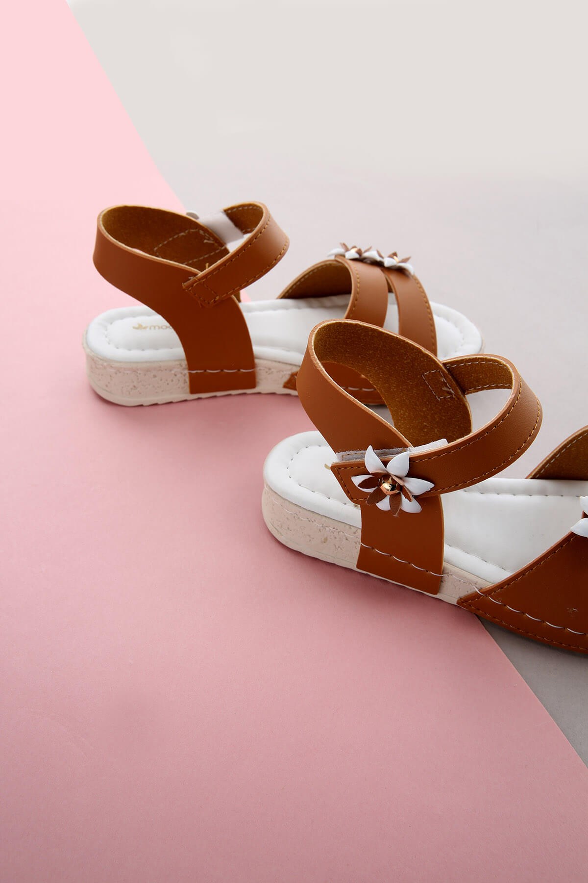 Çocuk Çiçekli Sandalet 30-35 TABA TABA