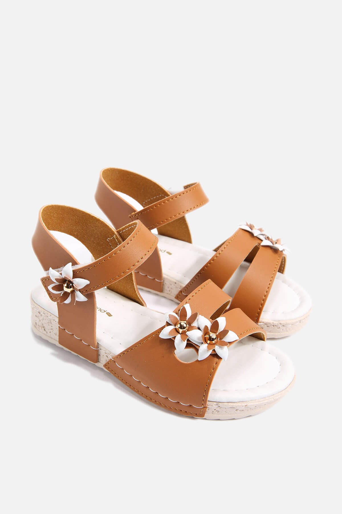 Çocuk Çiçekli Sandalet 30-35 TABA TABA