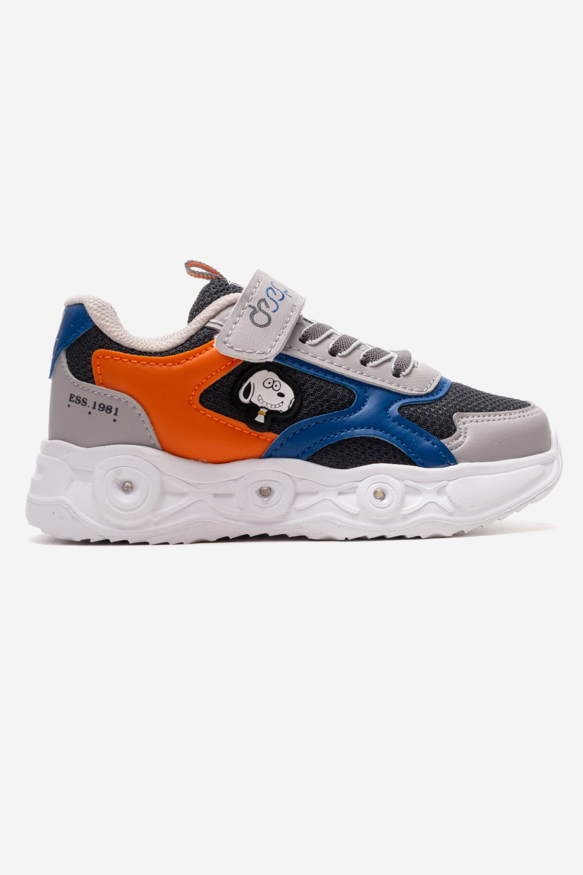 Çocuk Cırtlı Işıklı Anorak Spor Ayakkabı 26-30 FÜME BUZ