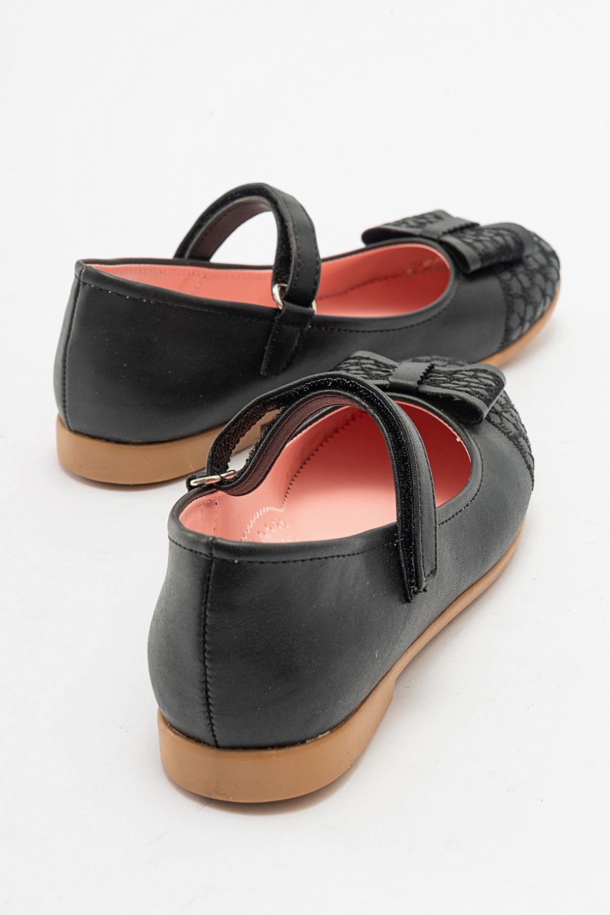 Çocuk Dantelli Ayakkabı 31-36 SİYAH