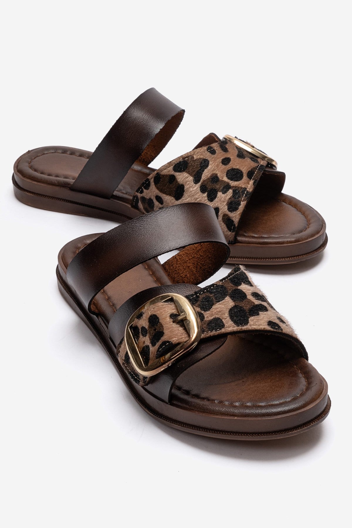 Çocuk Kurdeleli Ayakkabı 31-36 TABA LEOPAR