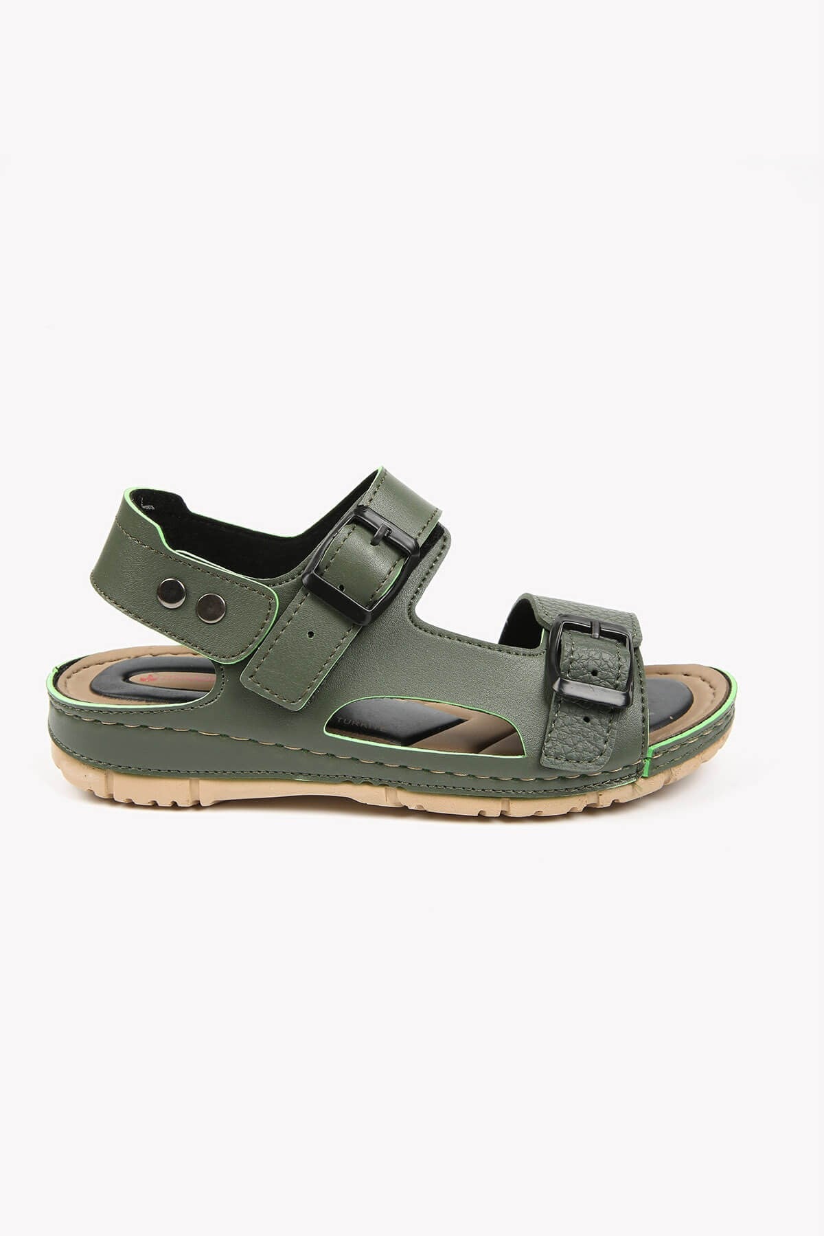 Çocuk Toka Kemerli Sandalet 31-35 HAKİ