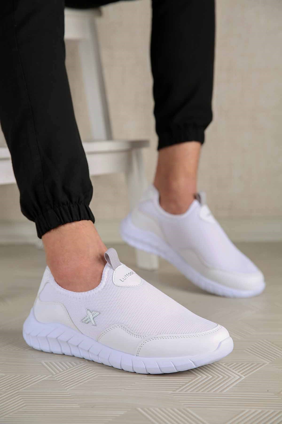 Erkek Anorak Spor Ayakkabı BEYAZ BEYAZ