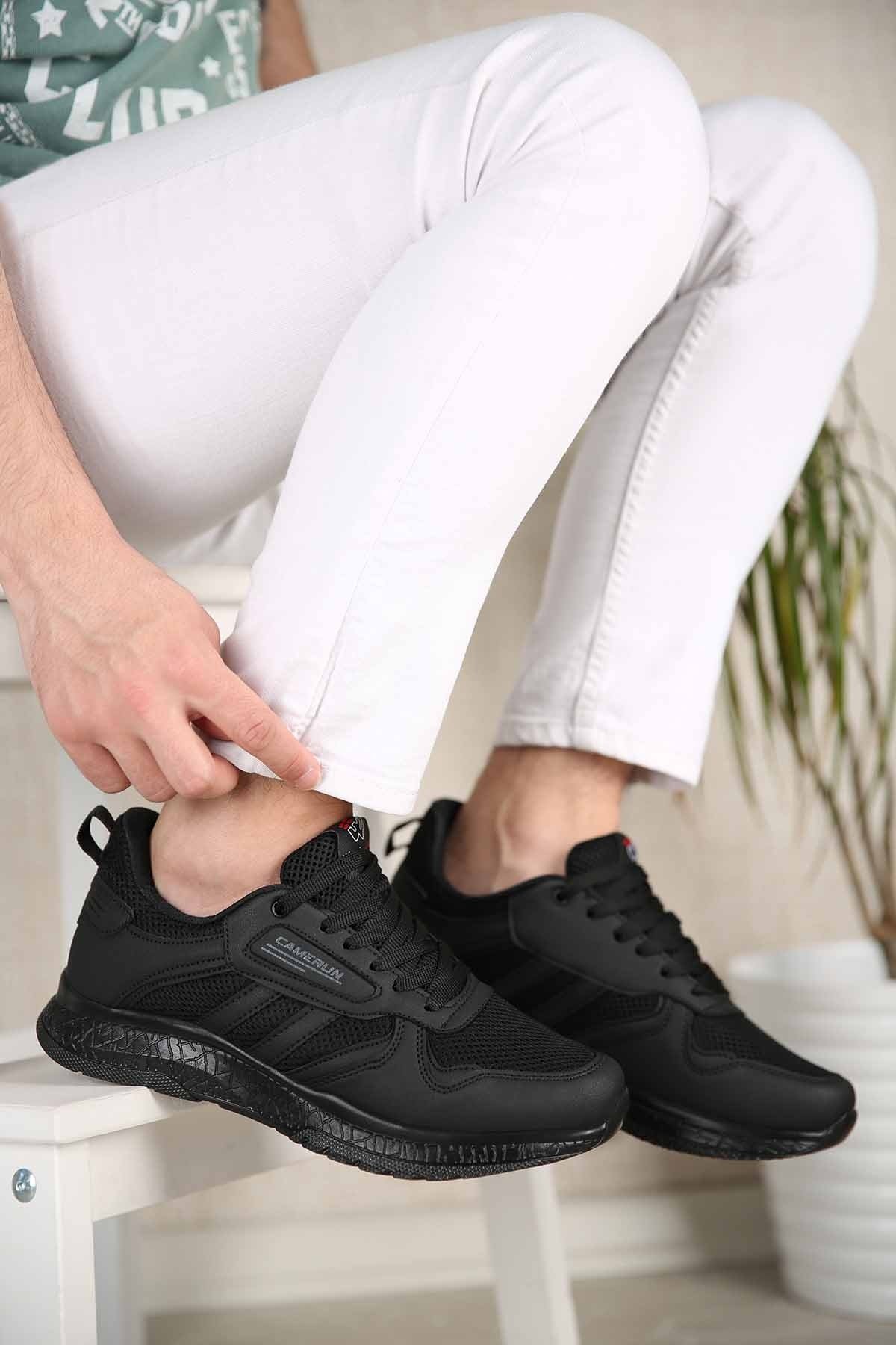Erkek Anorak Spor Ayakkabı SİYAH SİYAH