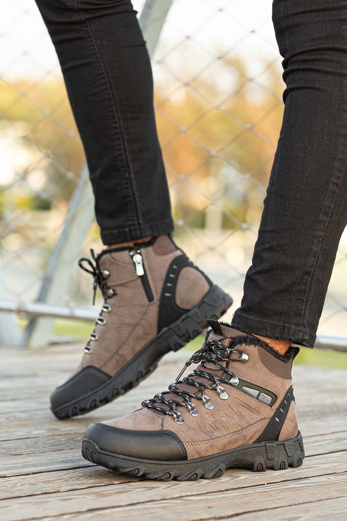 Erkek Trekking Spor Bot KAHVE FÜME