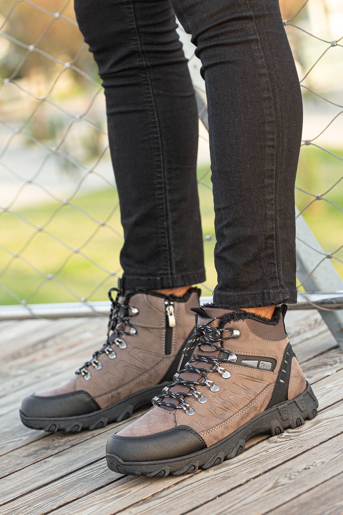 Erkek Trekking Spor Bot KAHVE FÜME