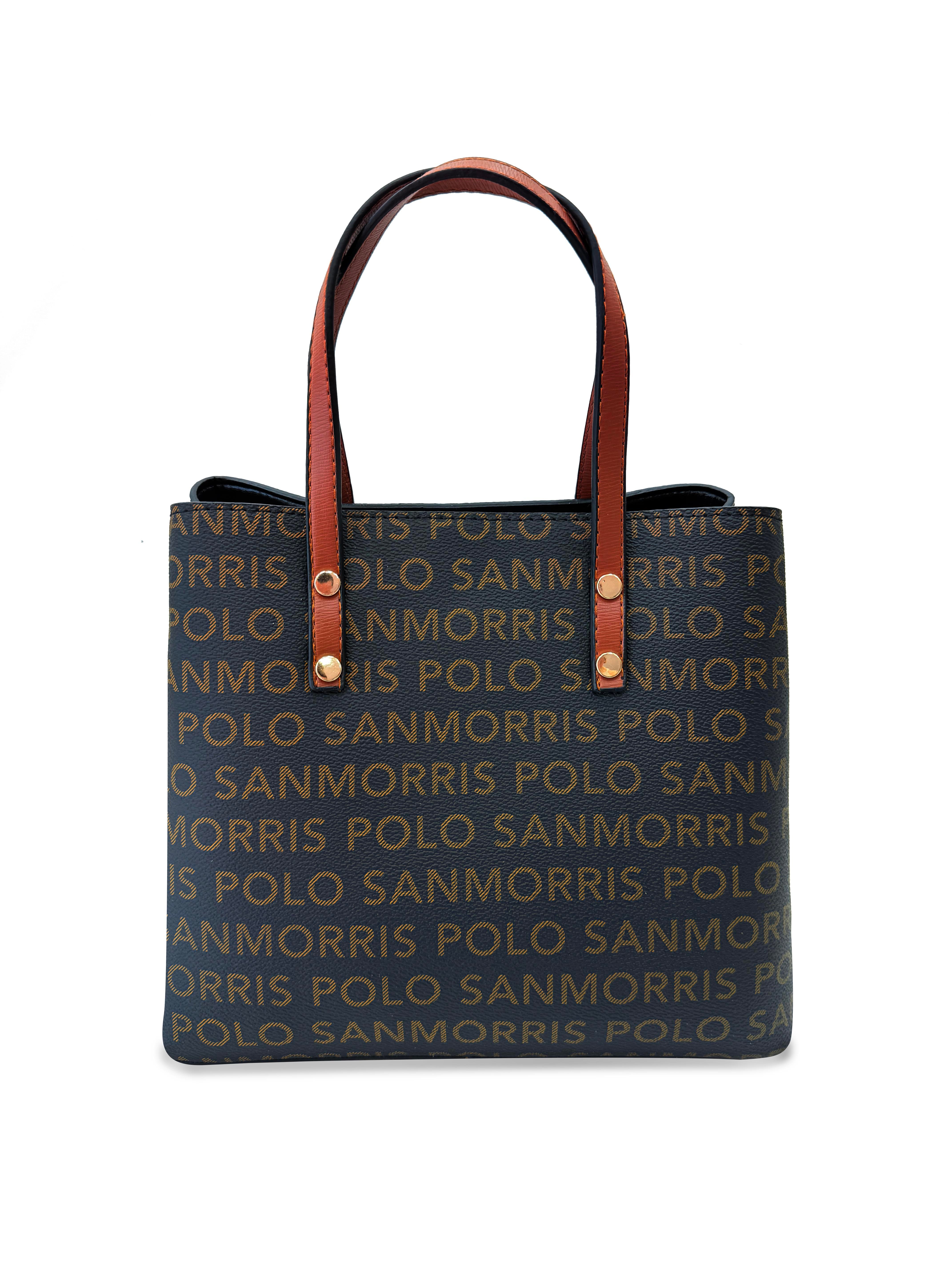 Kadın 4 Bölmeli Gold Aksesuarlı Sade Şık Omuz Ve El Çantası KAHVE YAZILI