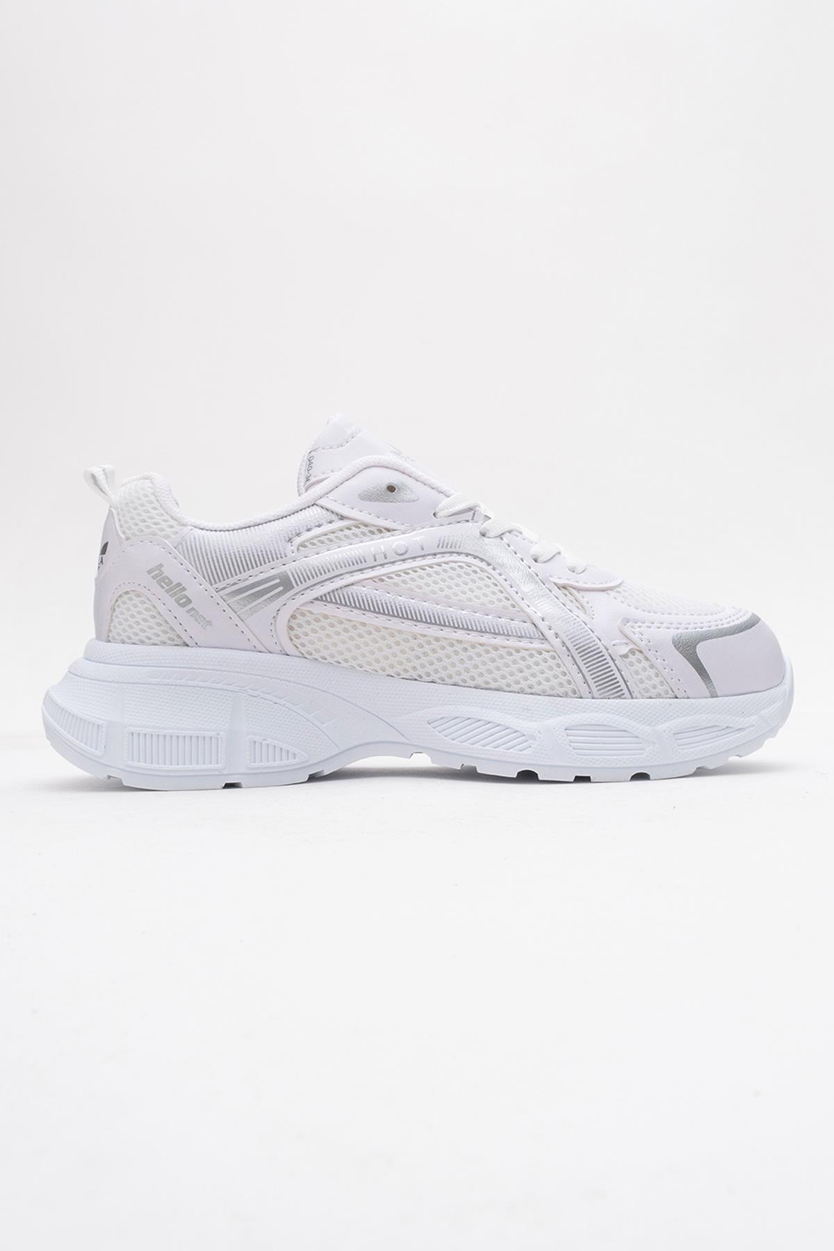 Kadın Anorak Spor Ayakkabı BEYAZ GÜMÜŞ