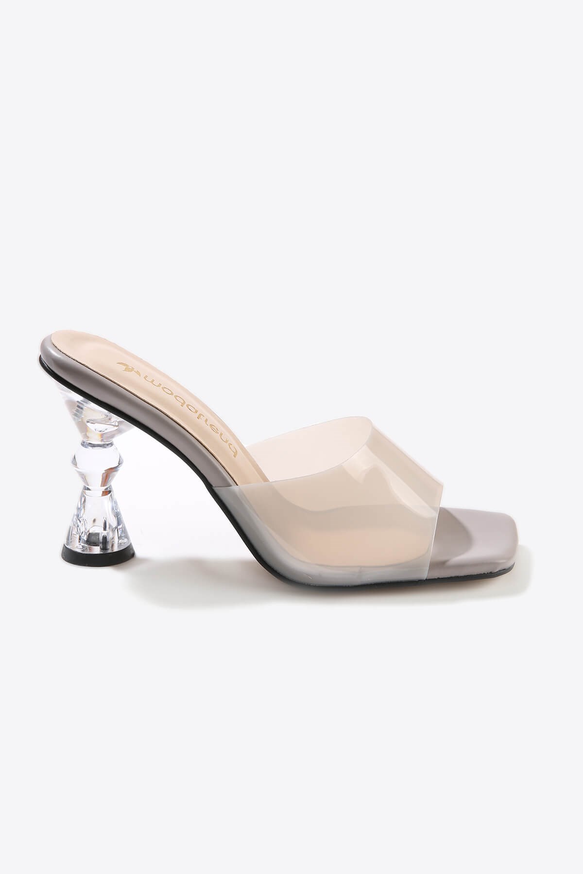 Kadın Şeffaf Renkli Topuklu Terlik TAŞ