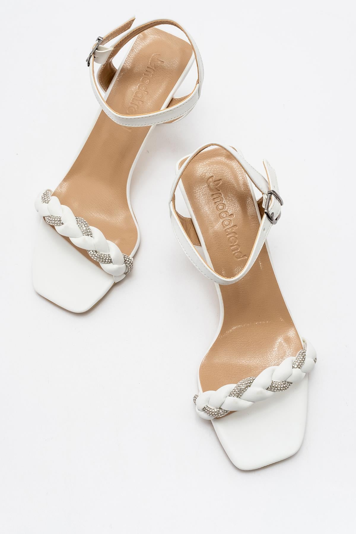 Kadın Sivri Burunlu Stiletto BEYAZ CİLT