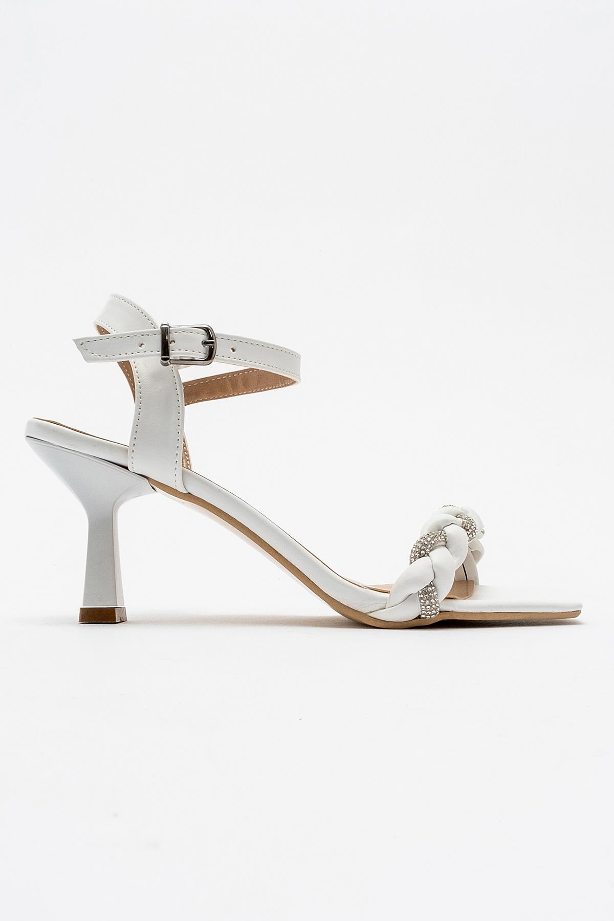 Kadın Sivri Burunlu Stiletto BEYAZ CİLT