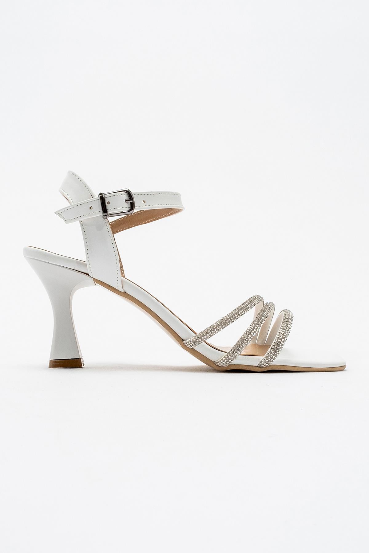 Kadın Sivri Burunlu Stiletto BEYAZ GÜMÜŞ