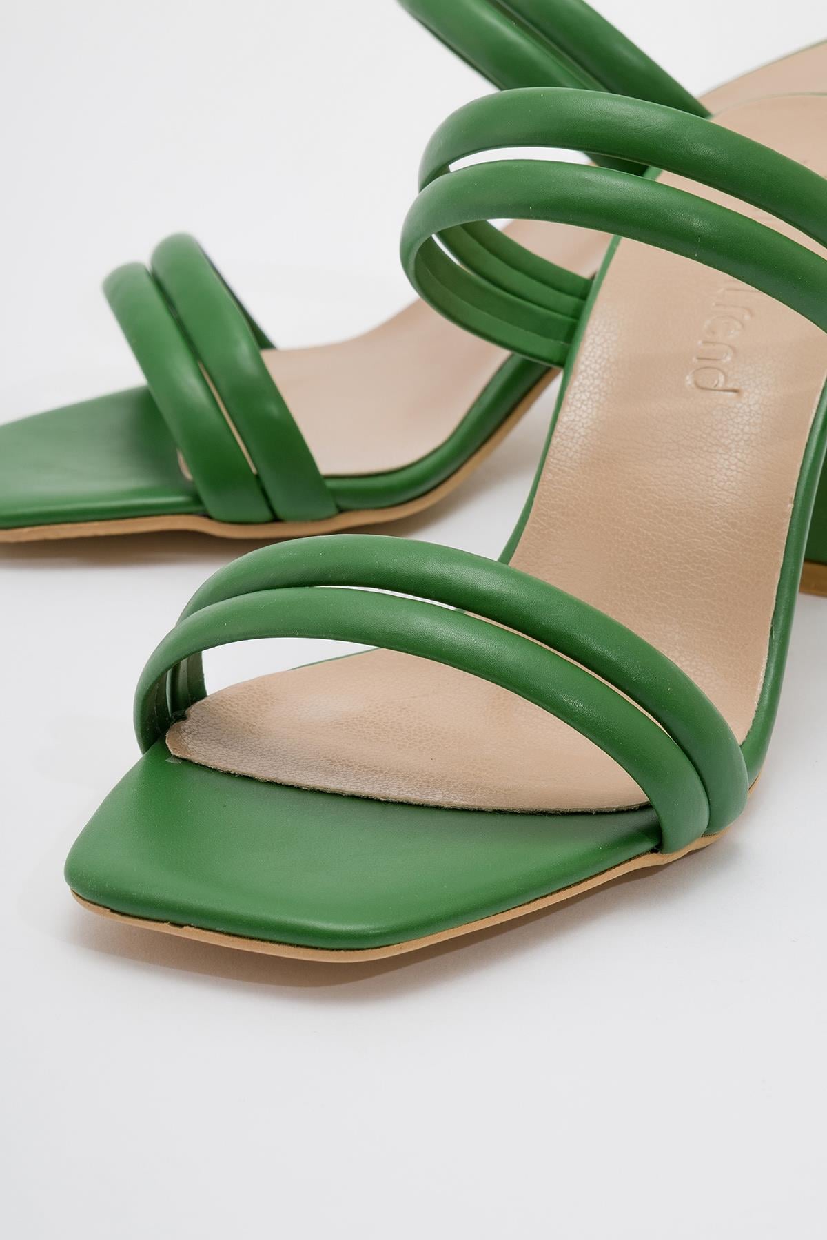 Kadın Sivri Burunlu Stiletto ÇİMEN YEŞİLİ CİLT