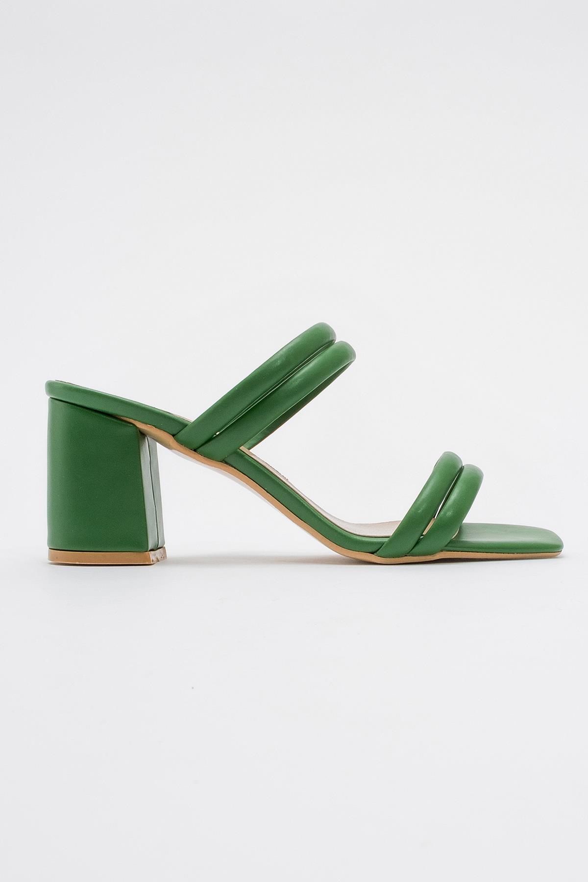 Kadın Sivri Burunlu Stiletto ÇİMEN YEŞİLİ CİLT