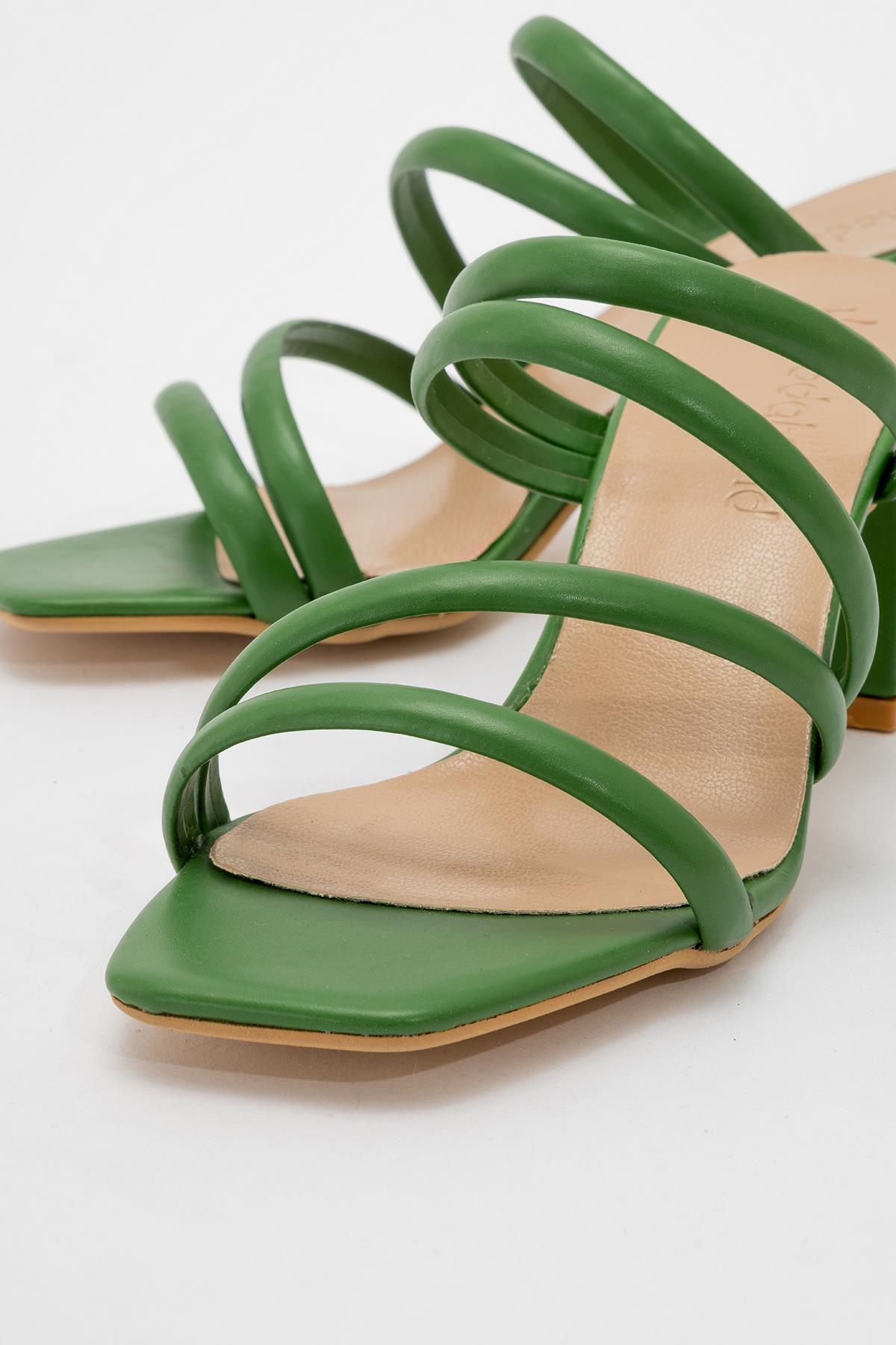 Kadın Sivri Burunlu Stiletto ÇİMEN YEŞİLİ CİLT