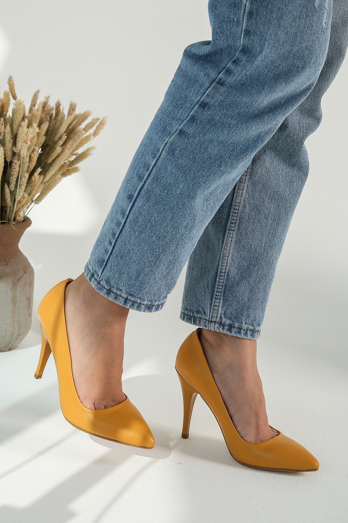 Kadın Sivri Burunlu Stiletto HARDAL CİLT