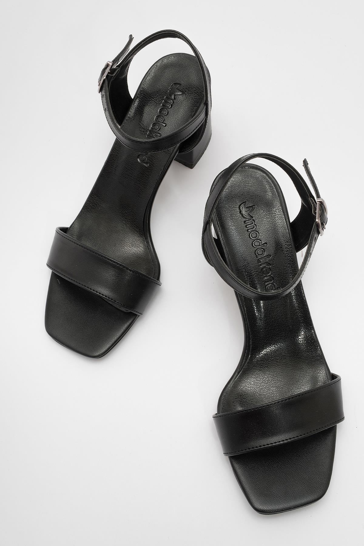 Kadın Sivri Burunlu Stiletto SİYAH CİLT