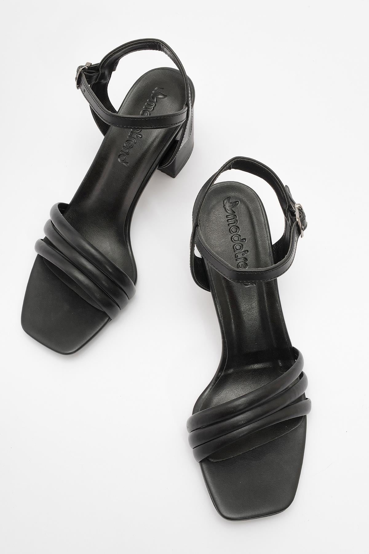 Kadın Sivri Burunlu Stiletto SİYAH CİLT