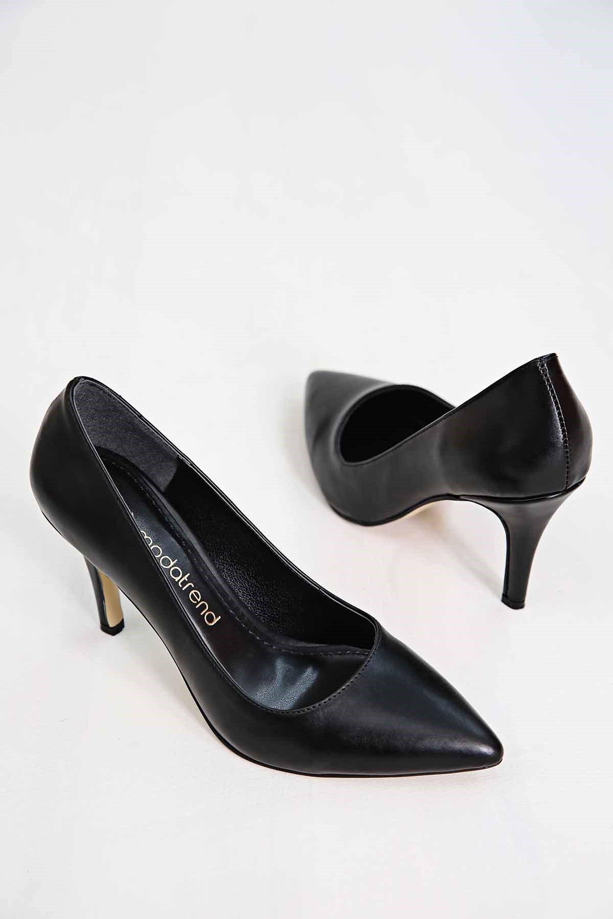 Kadın Sivri Burunlu Stiletto SİYAH CİLT
