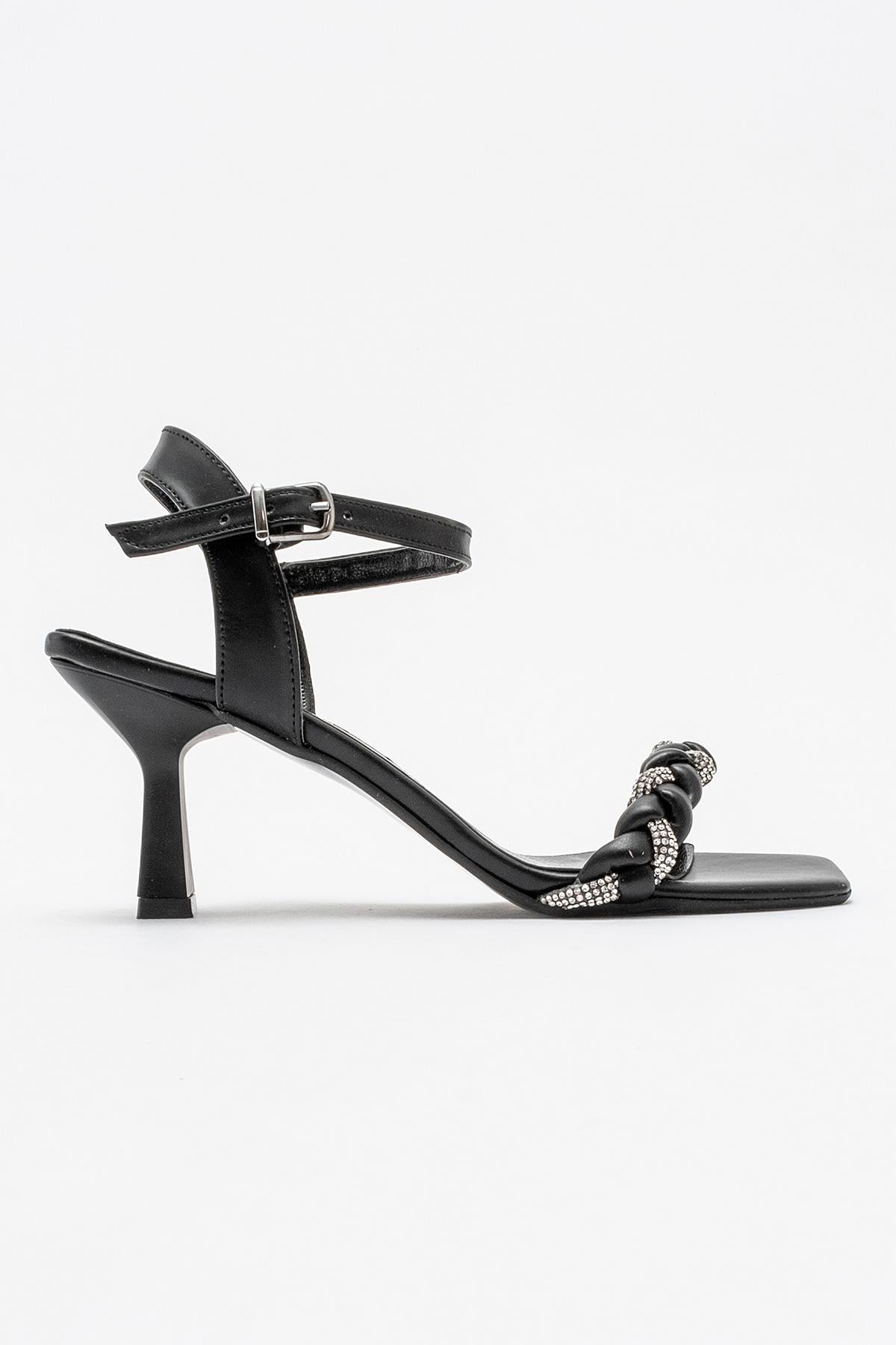 Kadın Sivri Burunlu Stiletto SİYAH CİLT