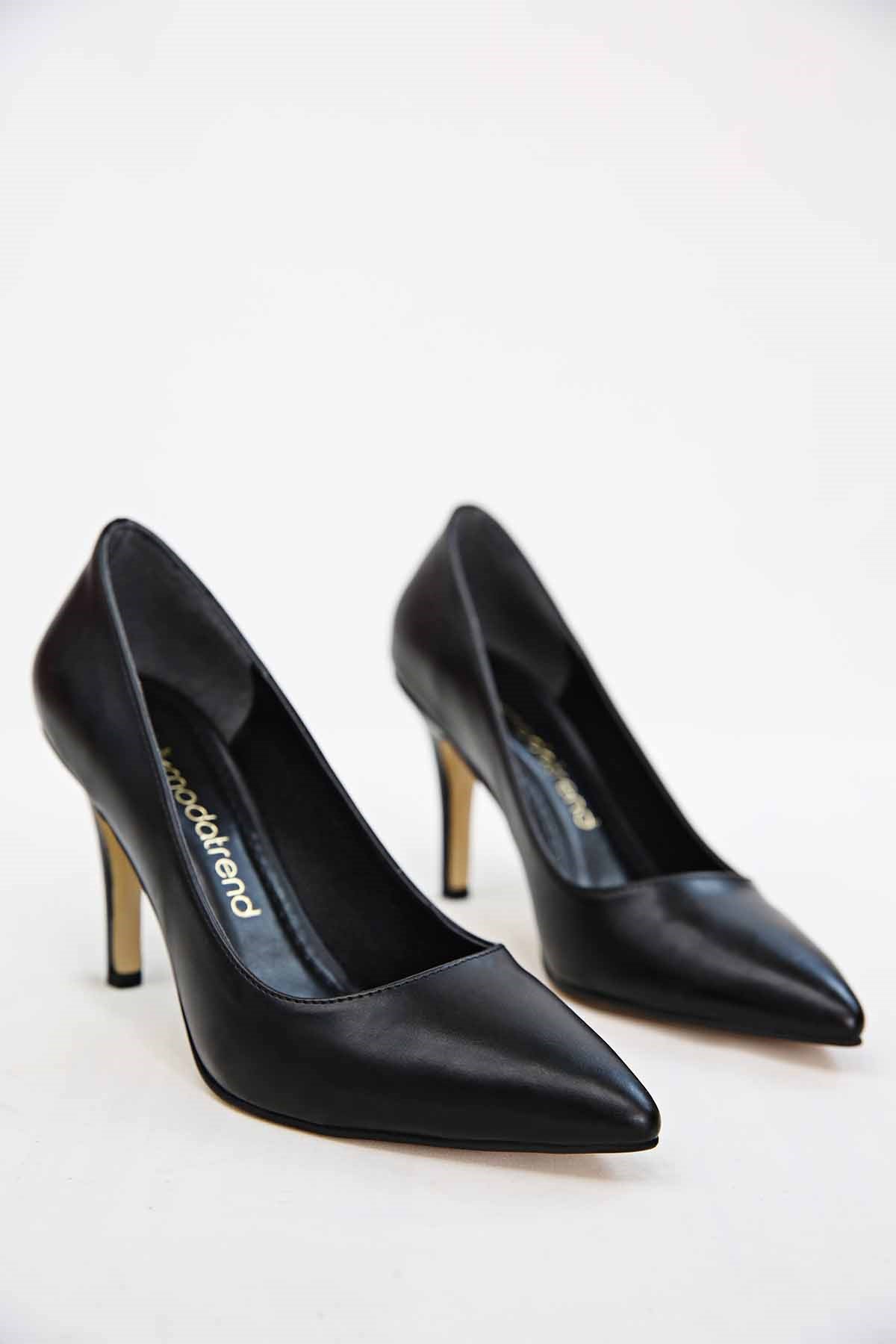 Kadın Sivri Burunlu Stiletto SİYAH CİLT