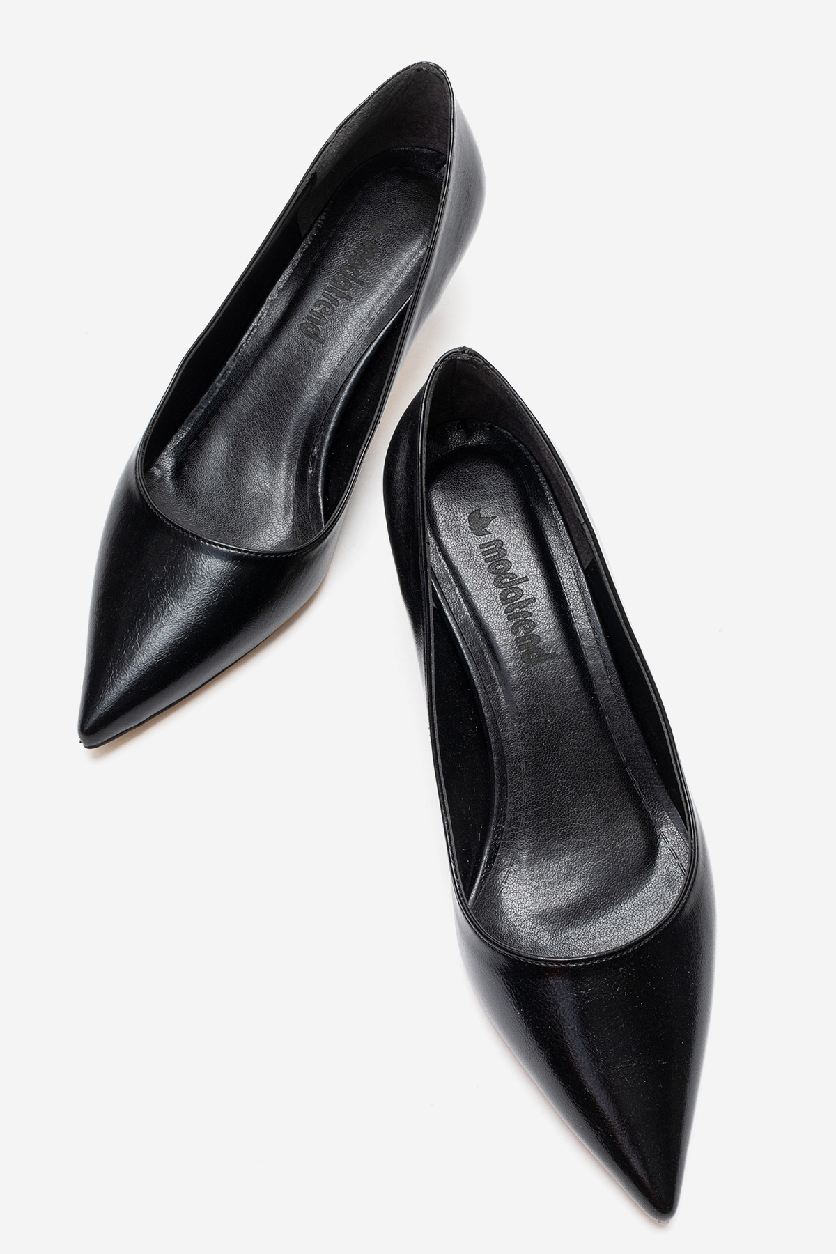 Kadın Sivri Burunlu Stiletto SİYAH KIRIŞIK